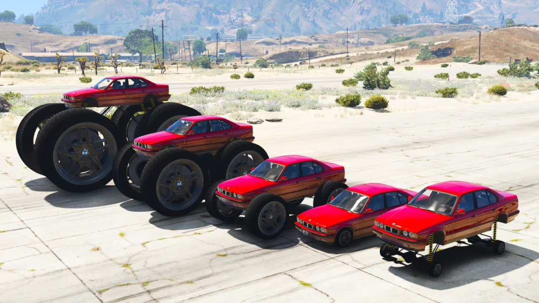 Small To Big Wheels Cars In GTA 5