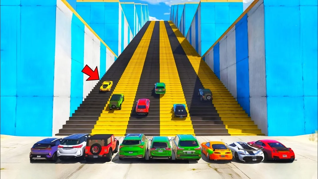 Mega Stairs Climbing Challenge In GTA 5